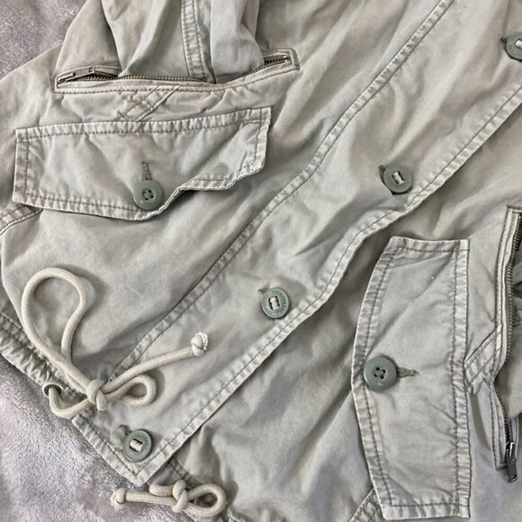 American Eagle Sage Green Hooded Utility Jacket w/ Removable Vest Small - Picture 4 of 11